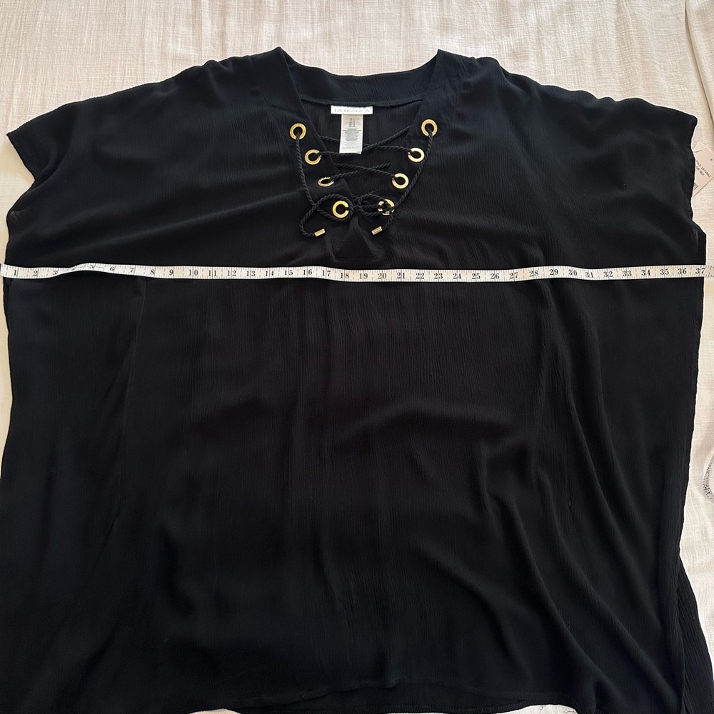 La Blanca NWT Capri Lace Front Coverup Caftan - Picture 9 of 10